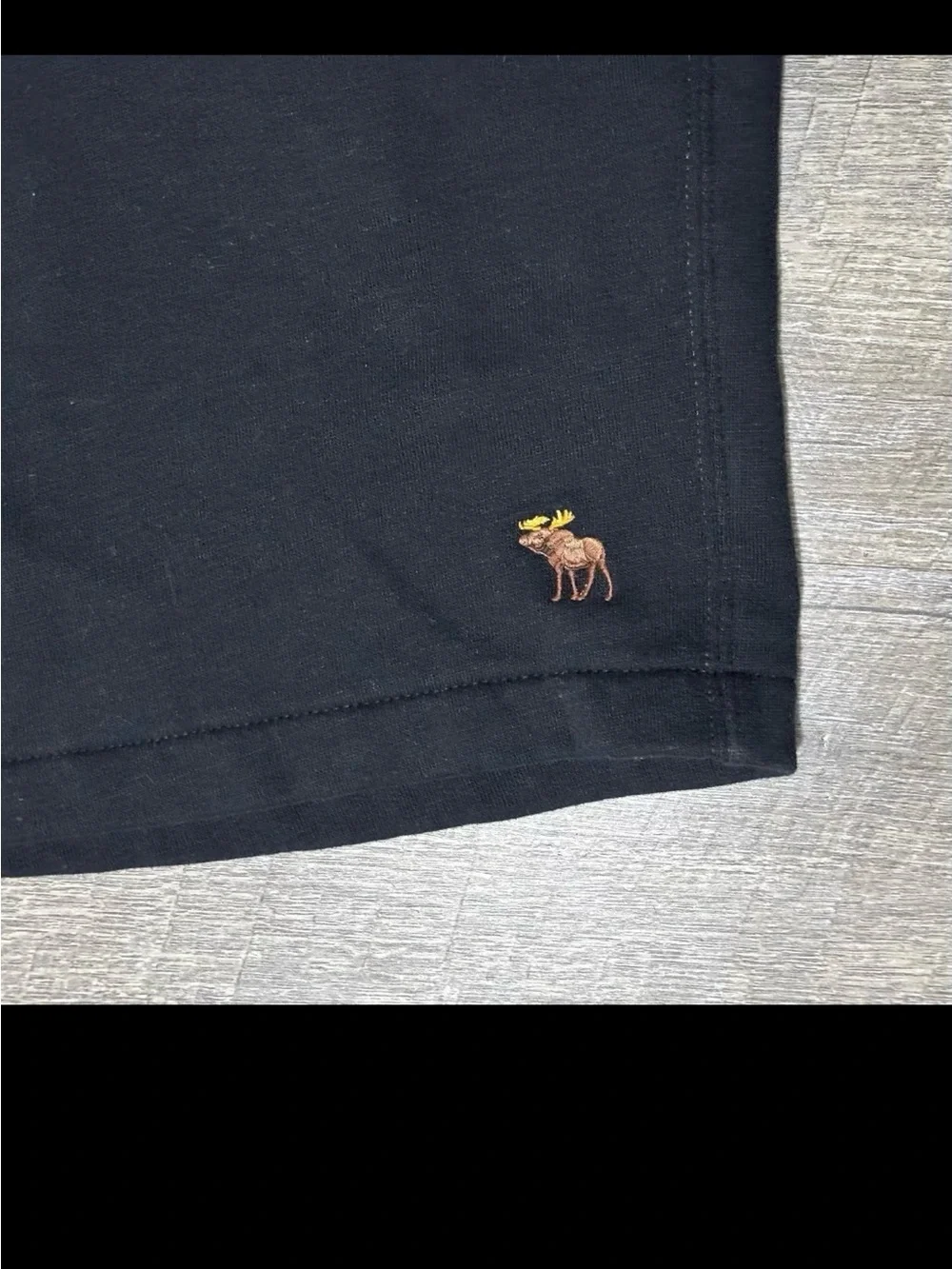 Vtg Y2K Classic Abercrombie & Fitch Soft Fleece Black Pull‑On Drawstring Shorts